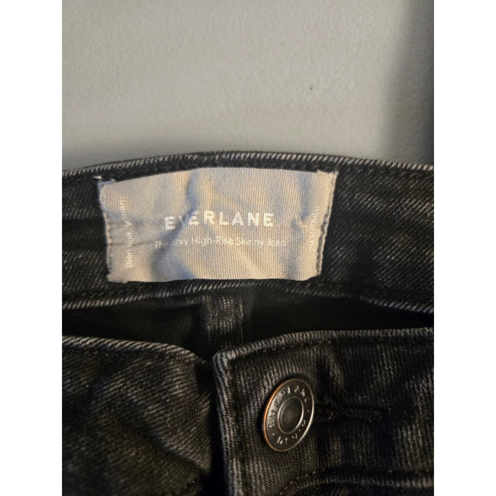 Women's EVERLANE Black Curvy High-Rise Skinny Jeans Size 28